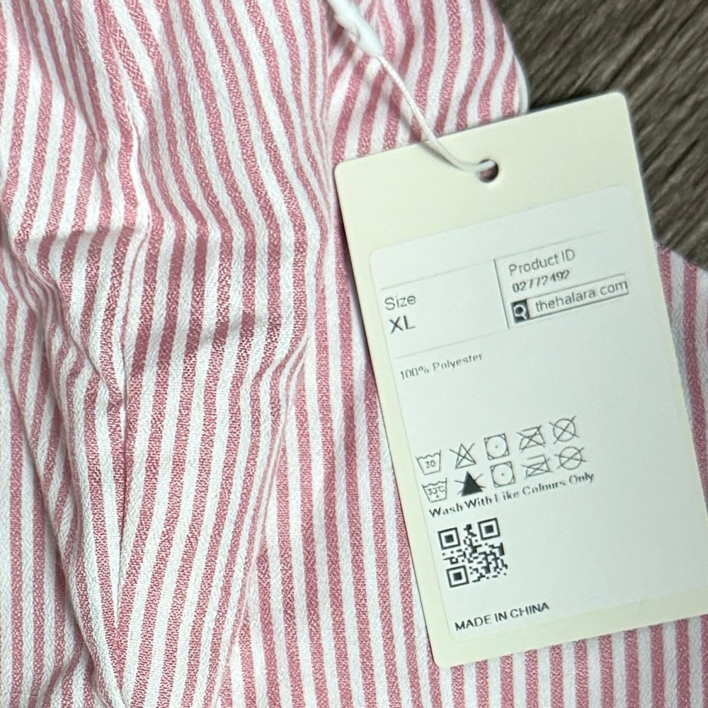 Halara red white stripes retro style dress xl - Picture 3 of 4